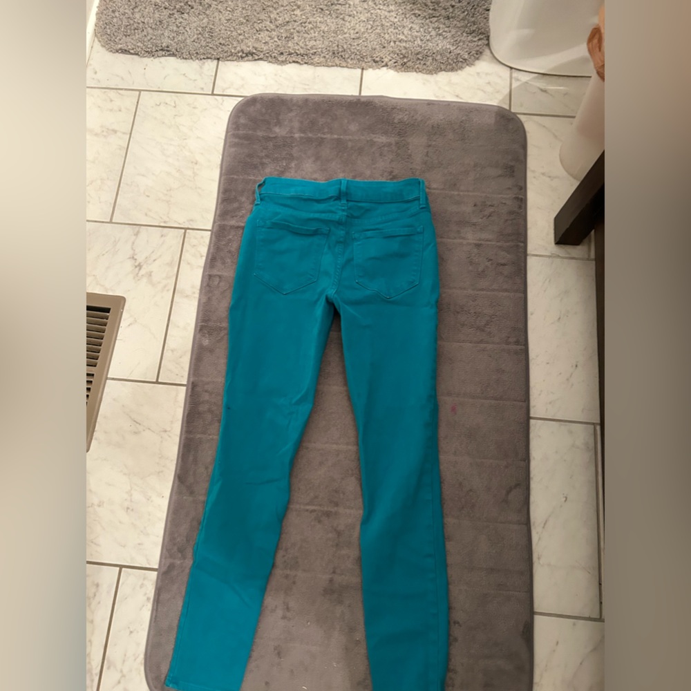 turquoise jeans from old navy.
